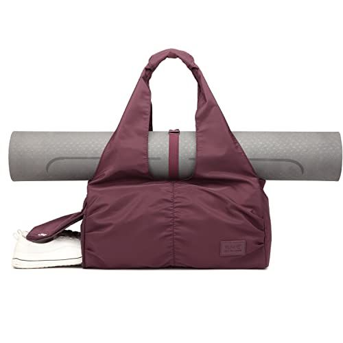 Yoga Gym Bag For Women, Gym Duffel Bag With Yoga Mat Holder Shoe Co