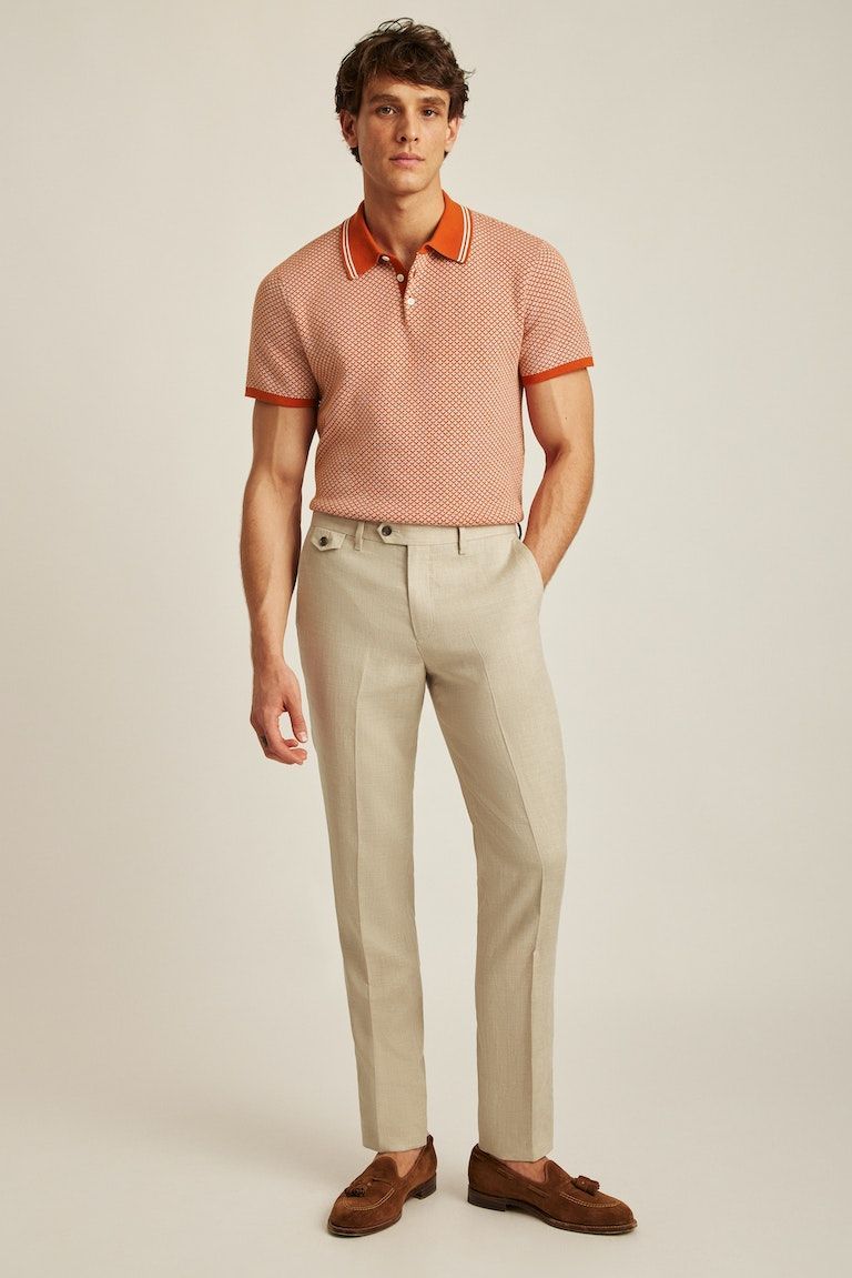 HUGO BOSS Tapito Tailored Linen Blend Trousers, Bright Pink at John Lewis &  Partners