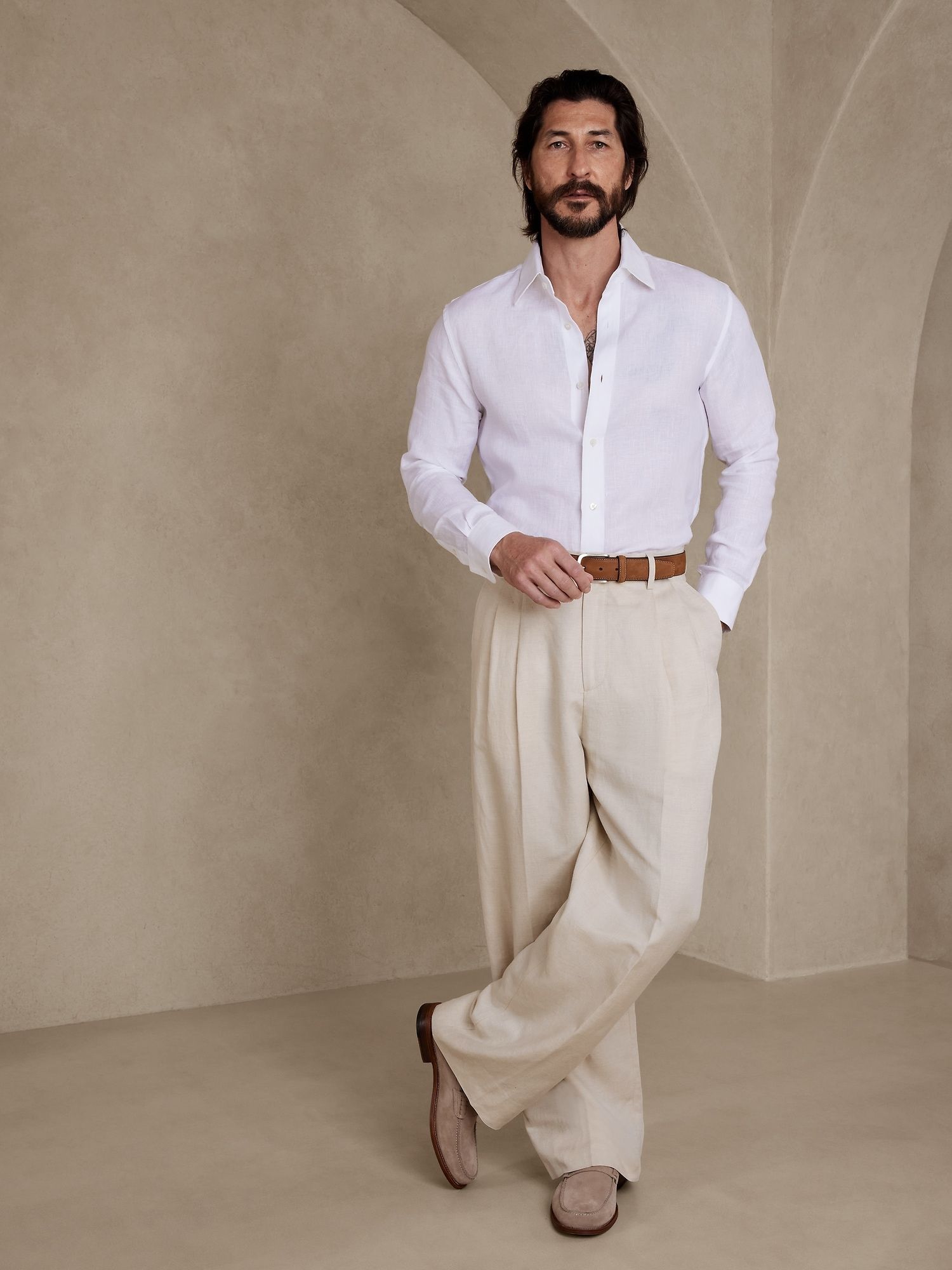 Mango Romelino Slim-Fit Drawstring Linen Pants | Kingsway Mall