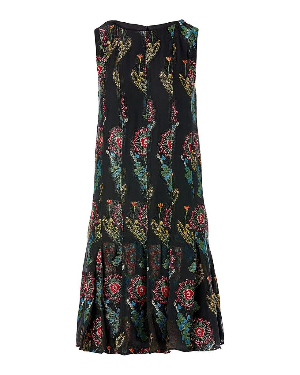 Floral Filcoupe Trapeze Dress