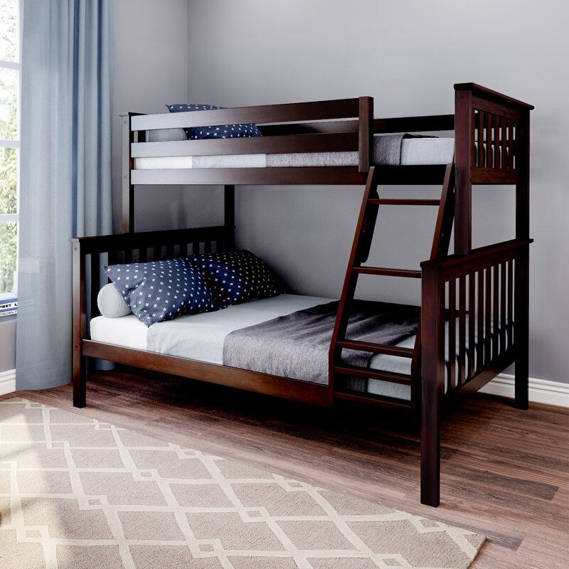 Bolles Twin Over Full Solid Wood Standard Bunk Bed by Harriet Bee