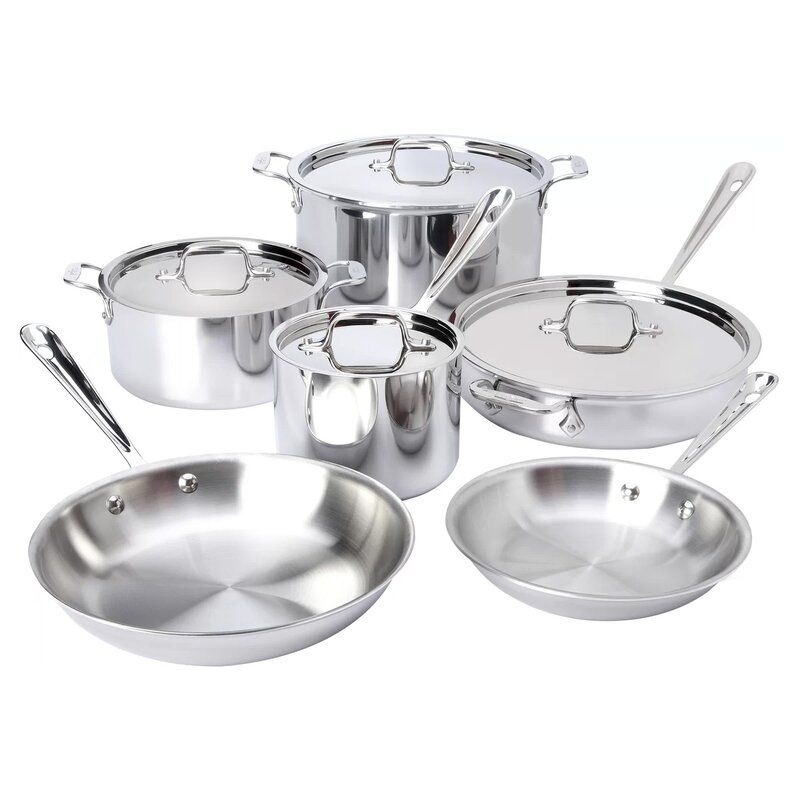 Stainless 10 Piece Stainless Steel Cookware Set
