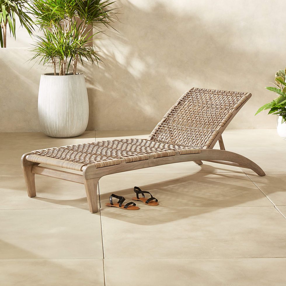 Furniture Oasis Aluminum Outdoor Chaise Lounge, Created for Macy's - Macy's