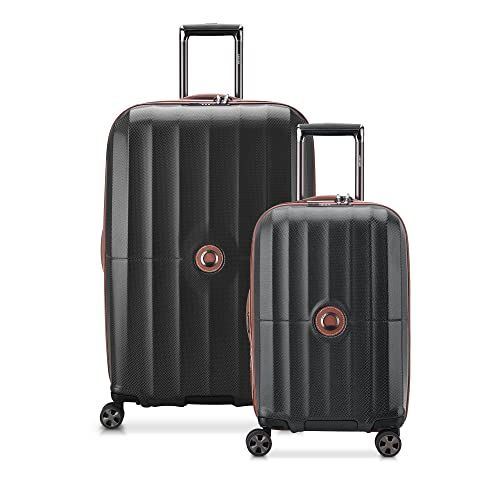 St. Tropez Hardside Expandable Luggage with Spinner Wheels, Black, 2-Piece Set (21/28)
