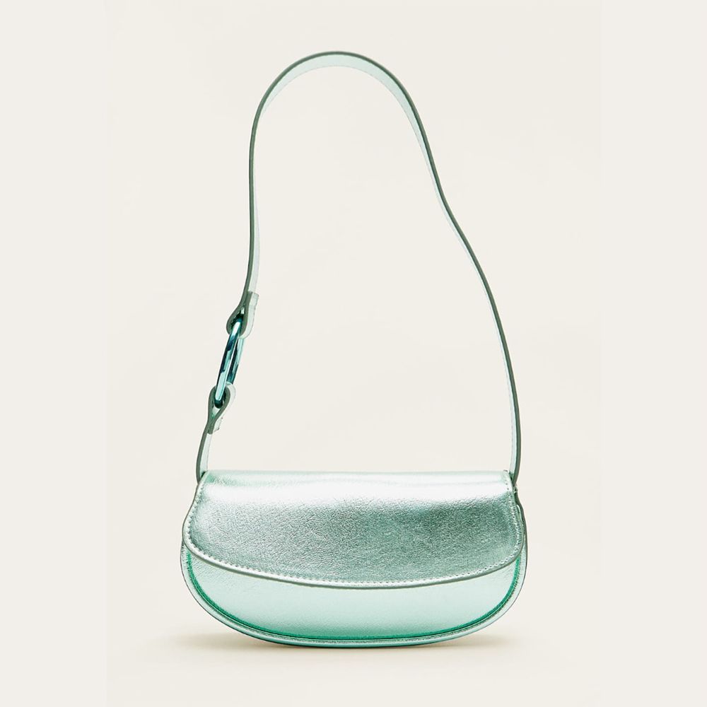 Bolso plateado online stradivarius