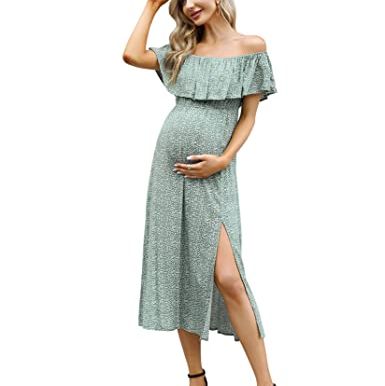 Maternity Off-Shoulder Dress