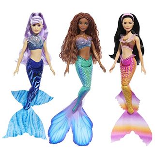 Pack triple de muñecas La Sirenita Mala, Karina y Ariel
