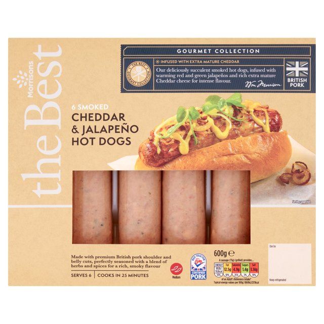 Morrisons The Best Gourmet Collection Cheese & Jalapeno Hotdog 600g 