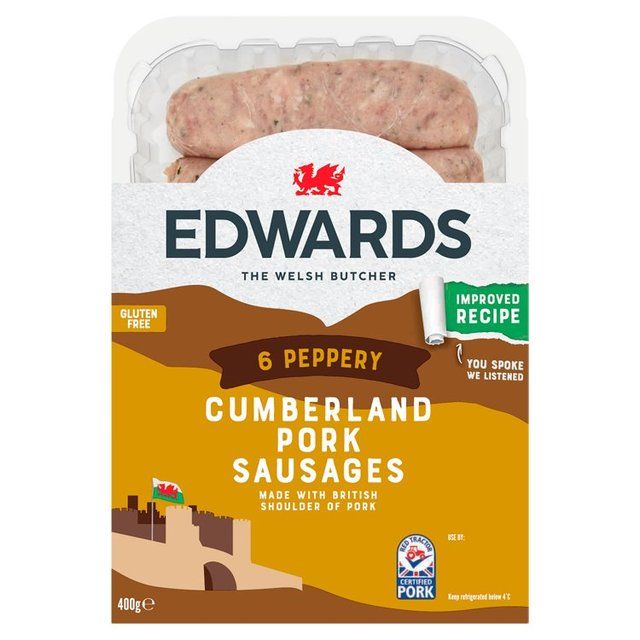 Edwards Cumberland Pork Sausages 400g 