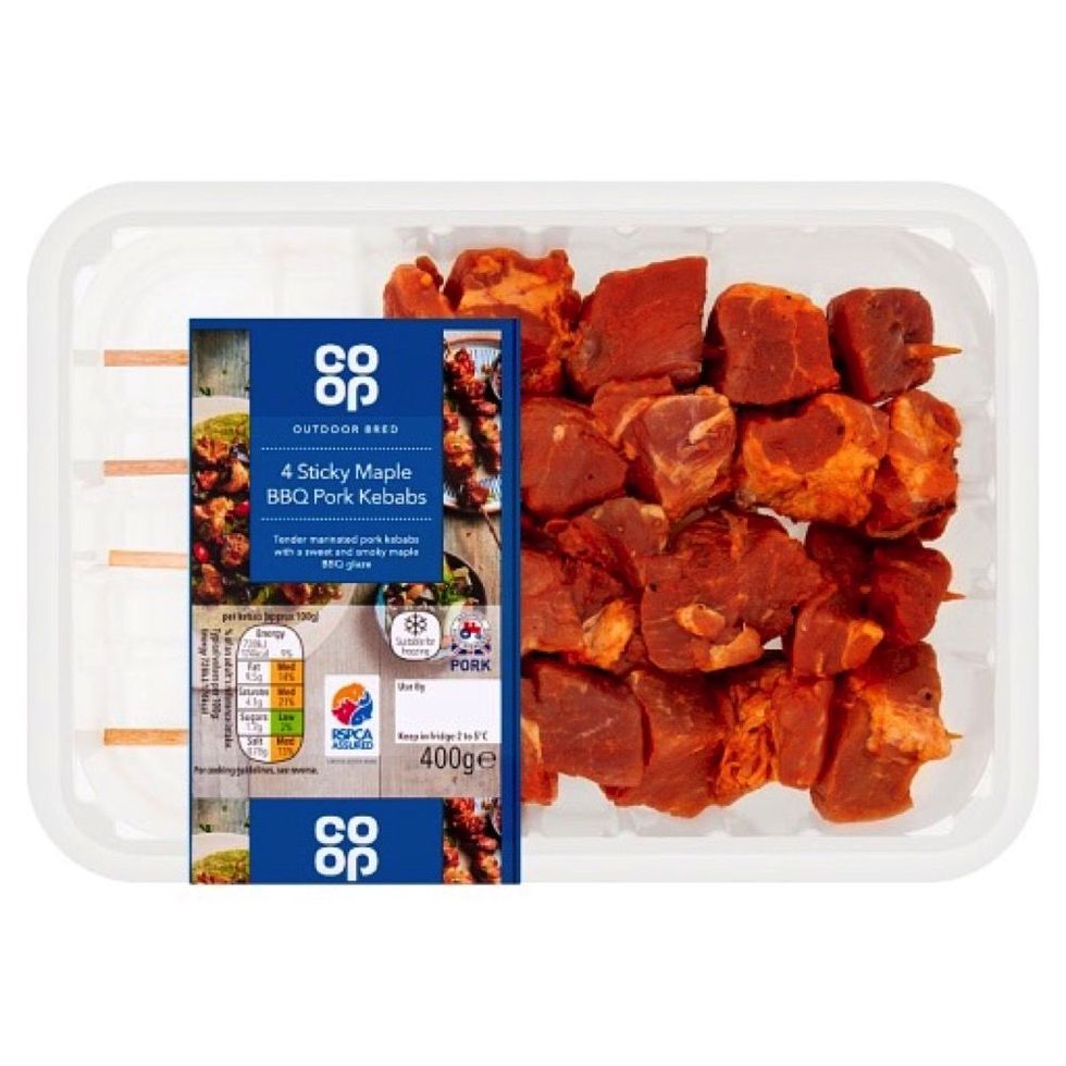 Co-op Outdoor Bred Sticky Maple BBQ Pork Kebabs 400g 