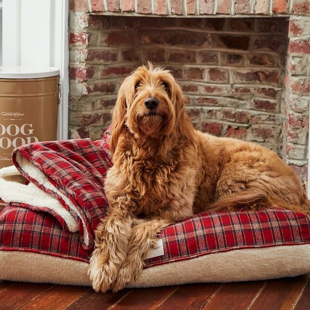 Plaid Sherpa Dog Bed