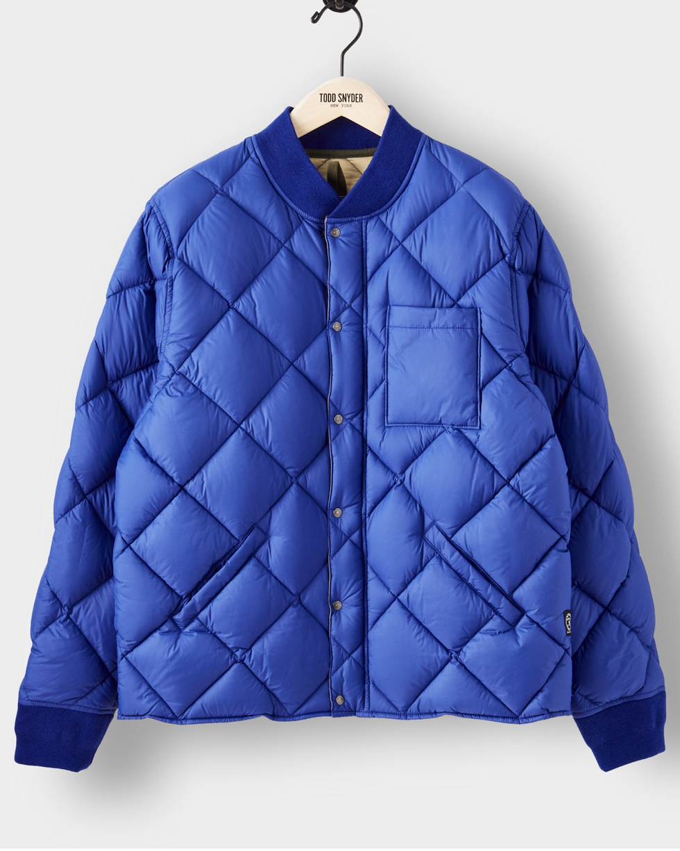Italian Quilted Down Snap Bomber