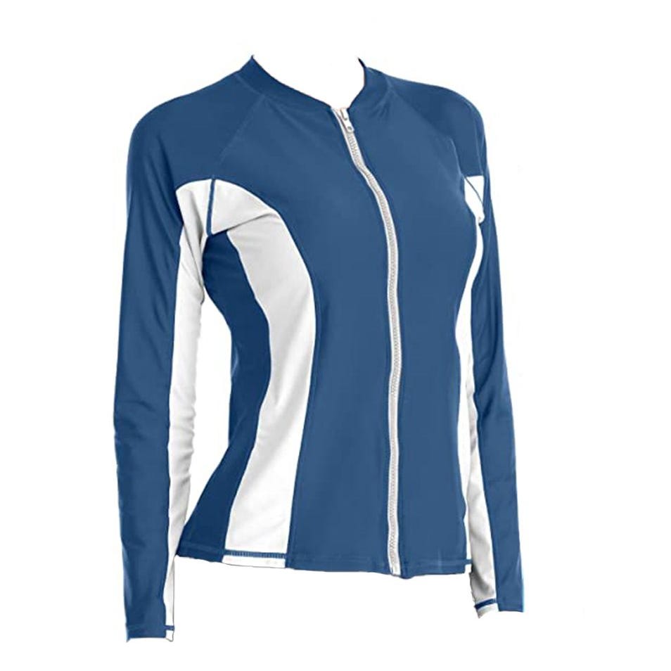 Attraco Rash Guard Zipper Long Sleeve 