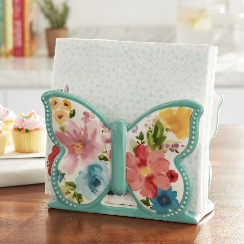 The Pioneer Woman Stoneware Butterfly Napkin Holder 