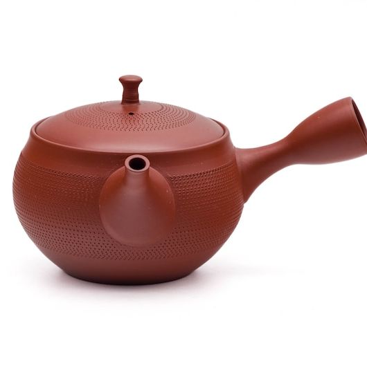 Dotted Red Shudei Tokoname-yaki Teapot
