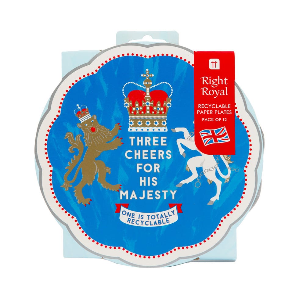 King's Coronation Small Paper Plates - 12 Pack
