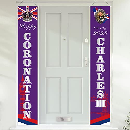 2 PCS Banners for King Charles Coronation 