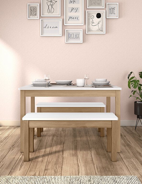 Next dining table online with bench