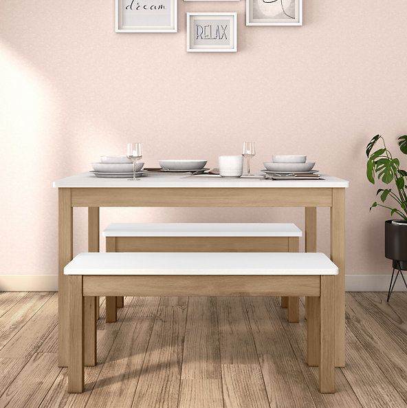 4 Seater Dining Table with Benches