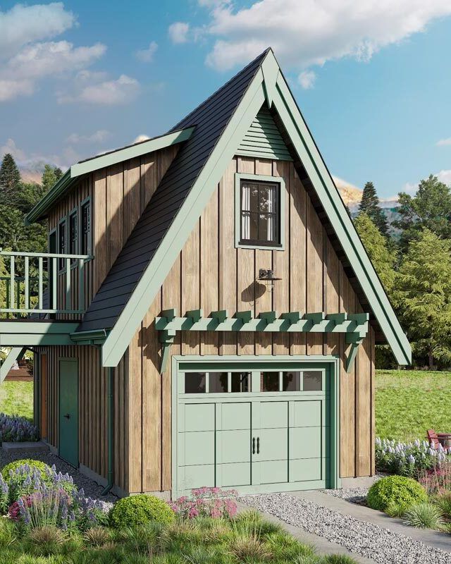Alpine-Style Garage with Loft Apartment