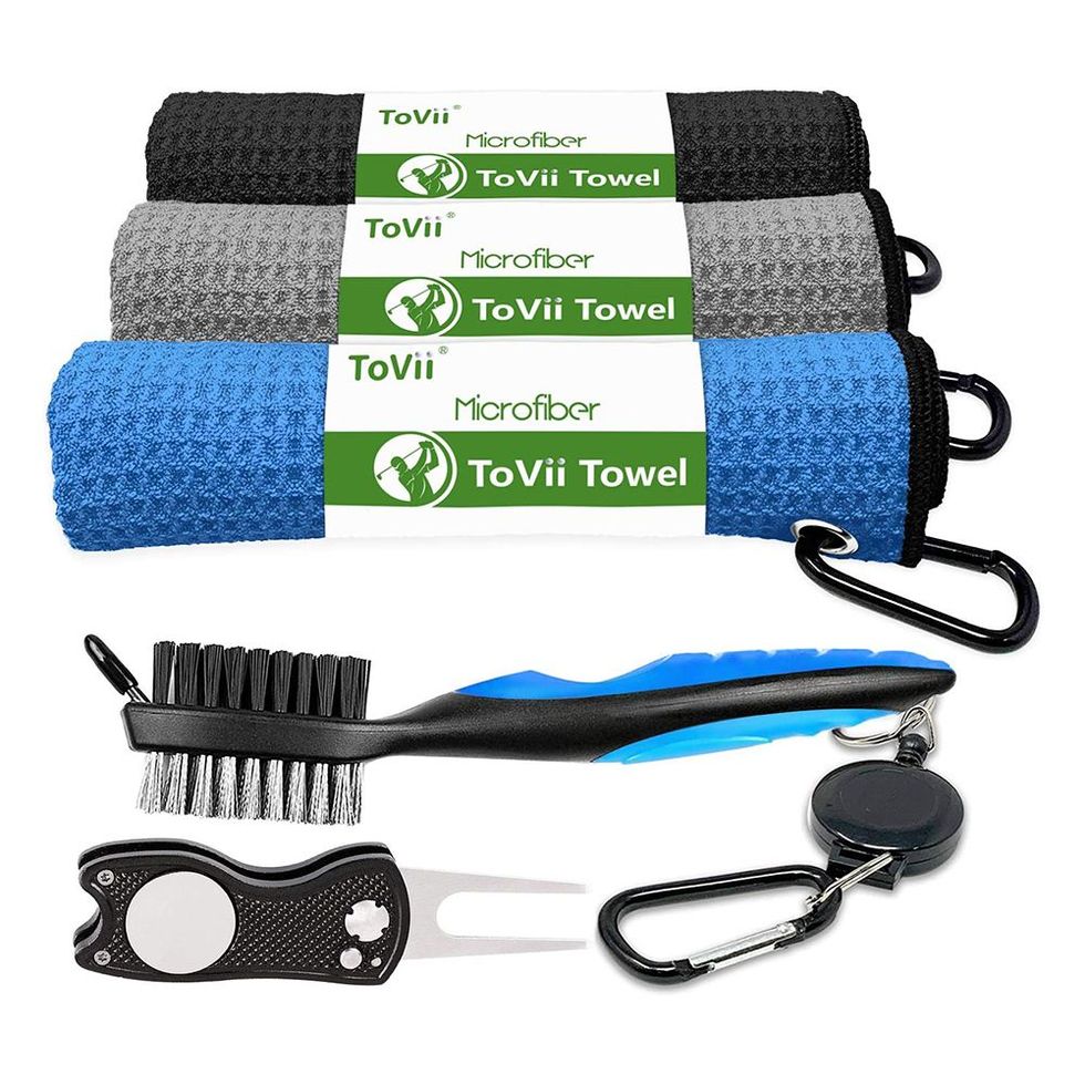 Microfiber Golf Towels and Brush Tool Kit