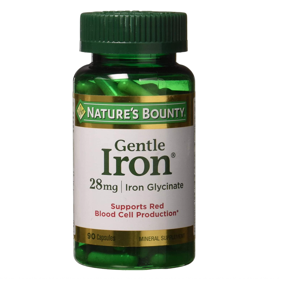 Nature's Bounty Gentle Iron 28 mg 90 Capsules