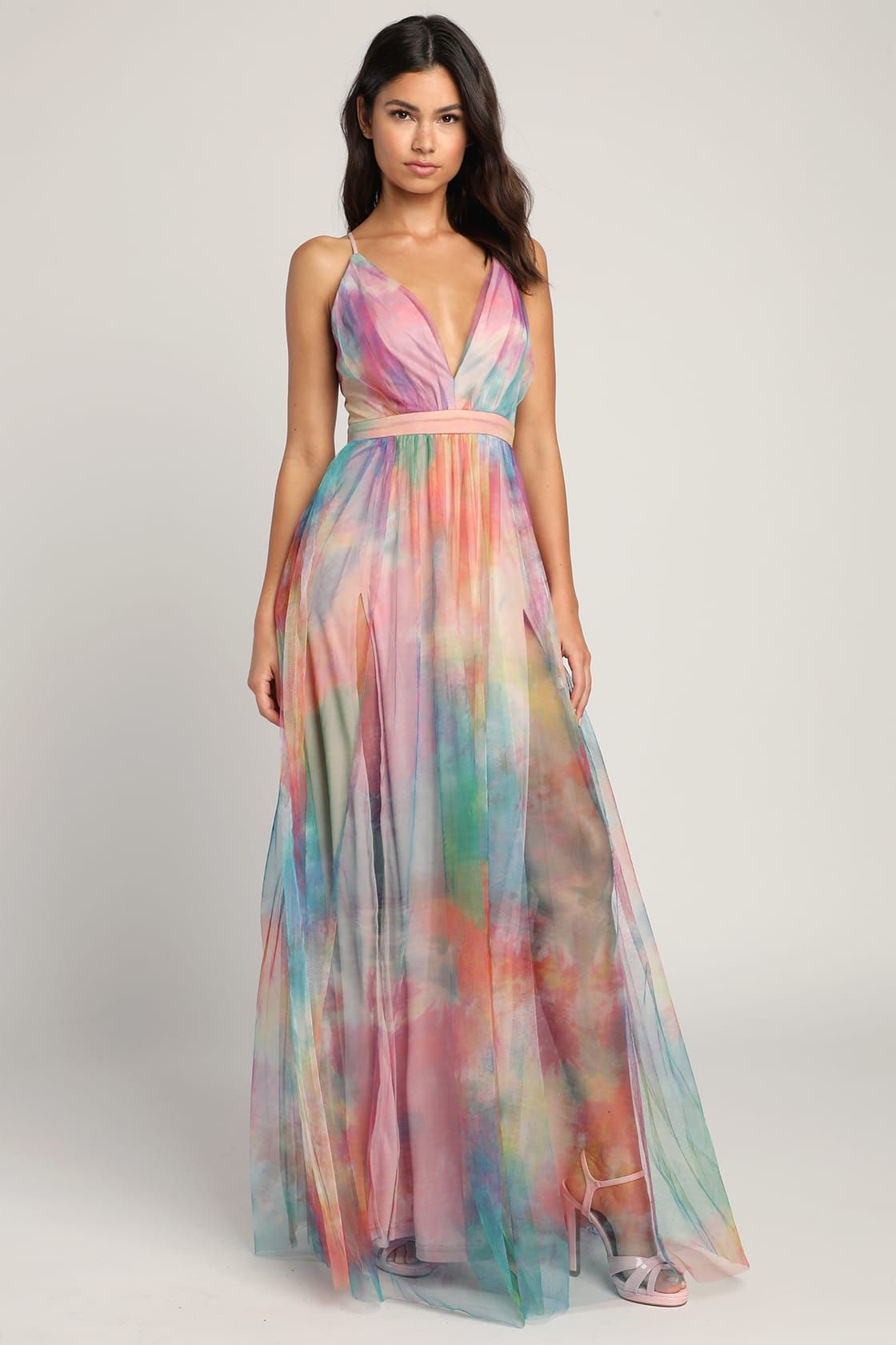 Tie dye formal store gown