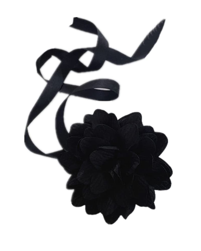 Vintage Black Rose Choker Necklace