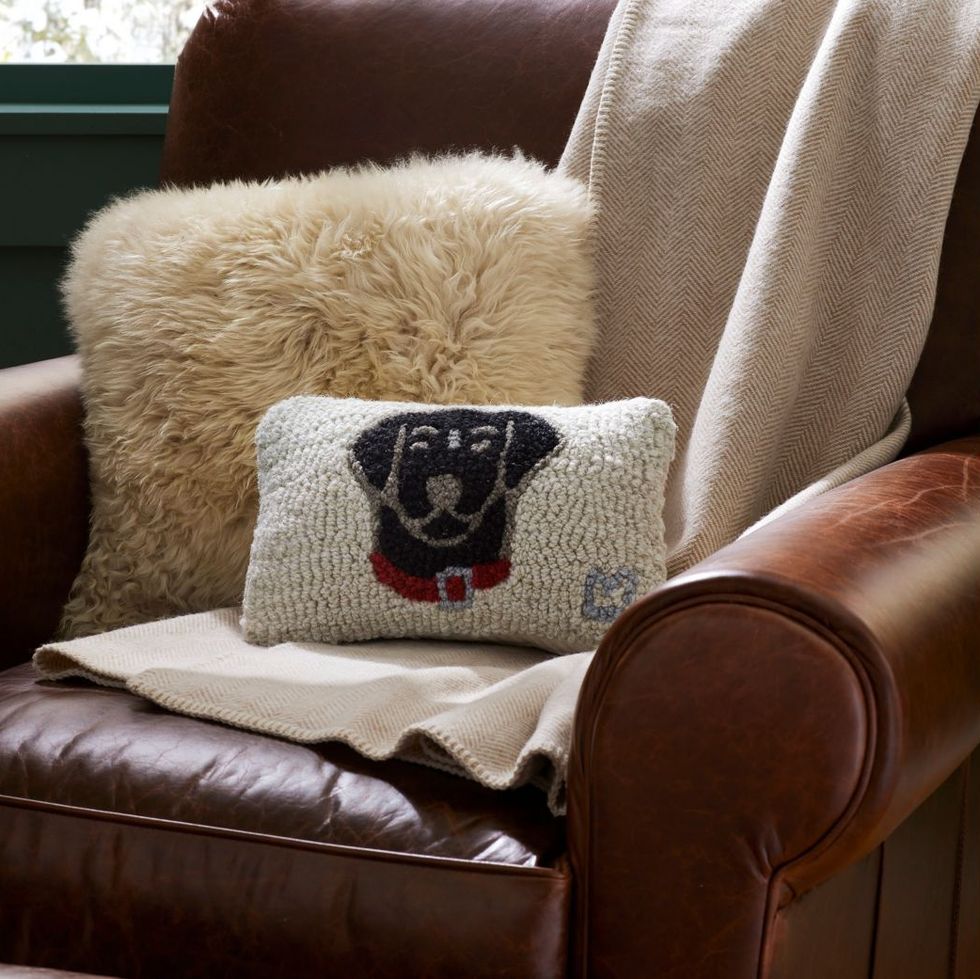 Wool Hooked Throw Pillow