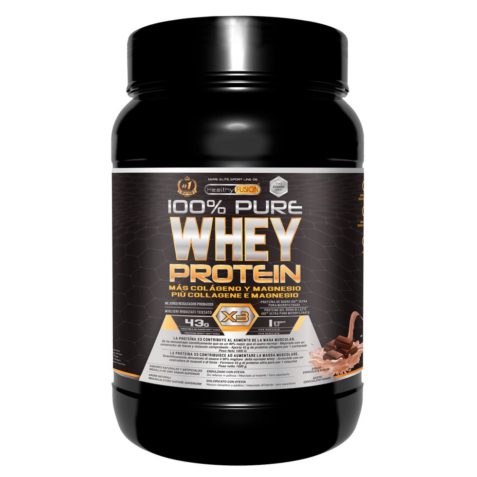 Proteina Whey pura con Colágeno + Magnesio | Mejora tus entrenamientos | Protege y aumenta la masa muscular | 1000g de proteína (Chocolate)