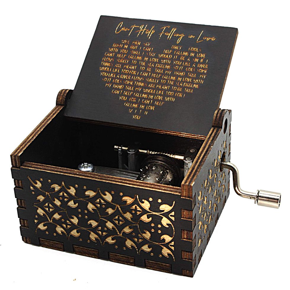 "Can't Help Falling In Love" Wood Music Box