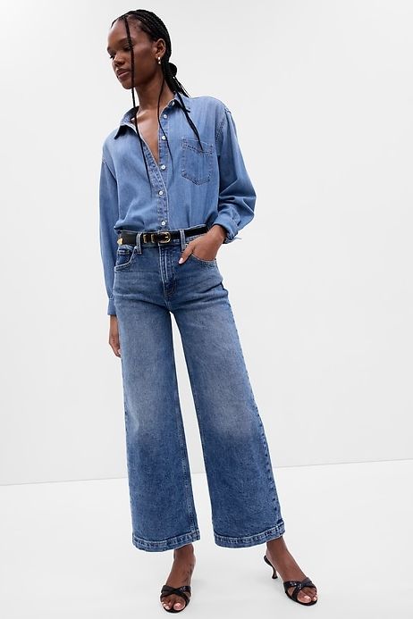High Rise Stride Ankle Jeans with Washwell