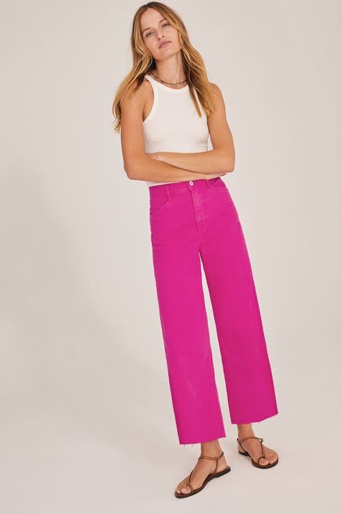  Wide-Leg Jeans in Pink Peacock