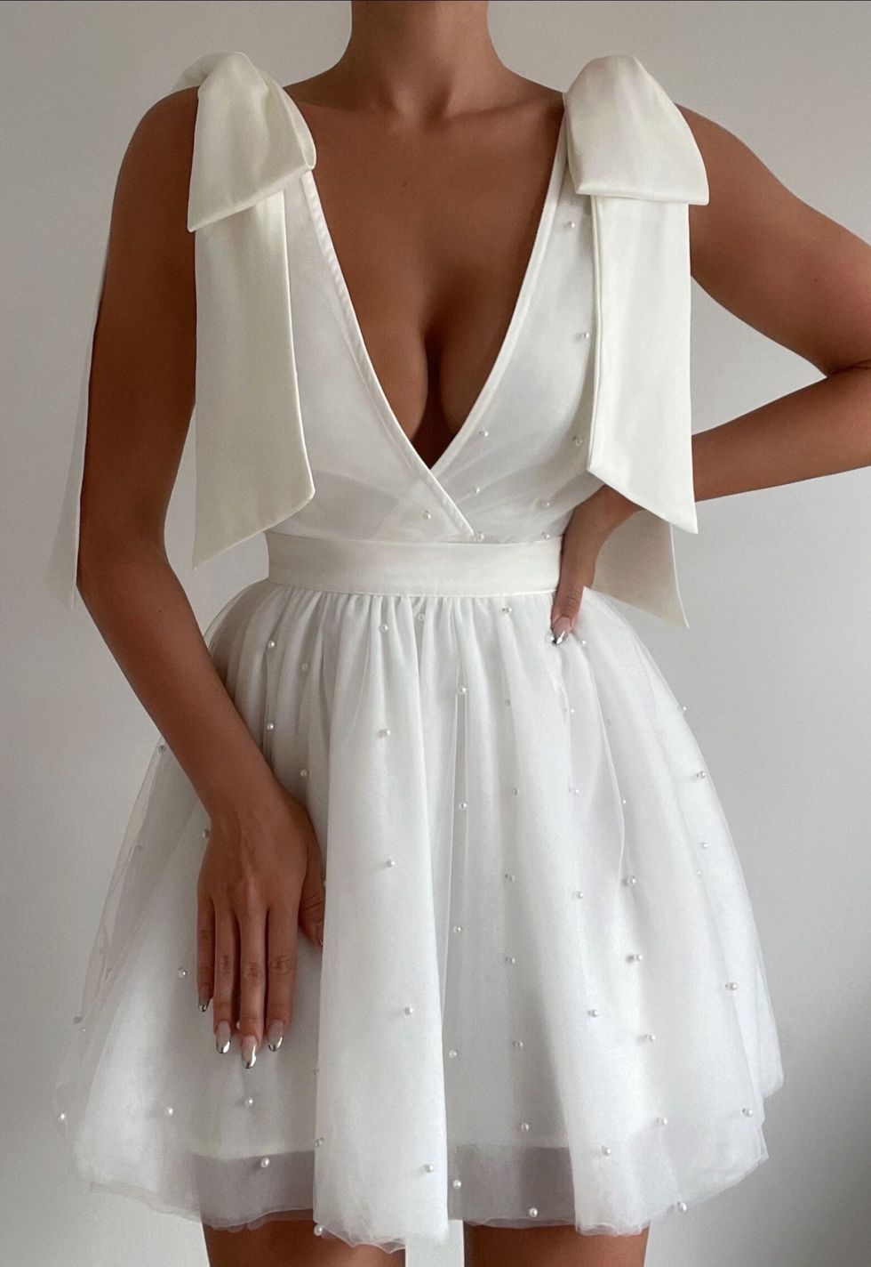 Karalyn Mini Pearl Dress