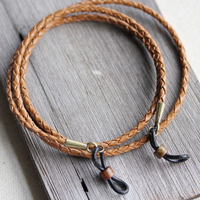 Leather Eyeglass Chain