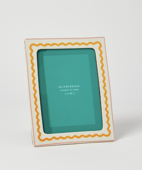 Taira Yellow Ceramic Portrait Photo Frame 5x7.5cm"