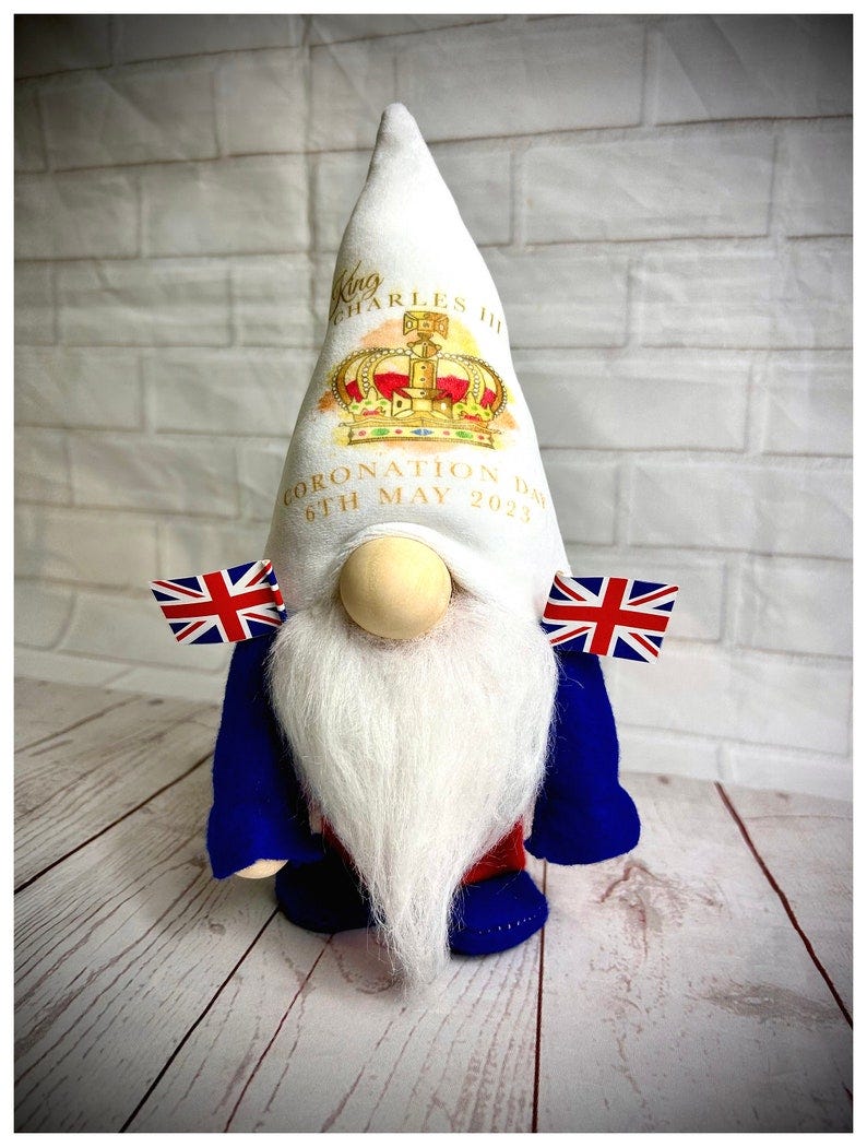 Handmade Coronation keepsake Gnomes