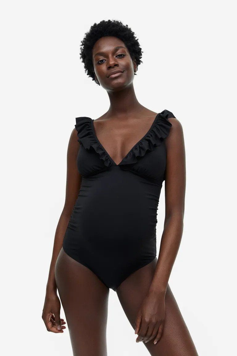 MAMA Frill-trimmed swimsuit