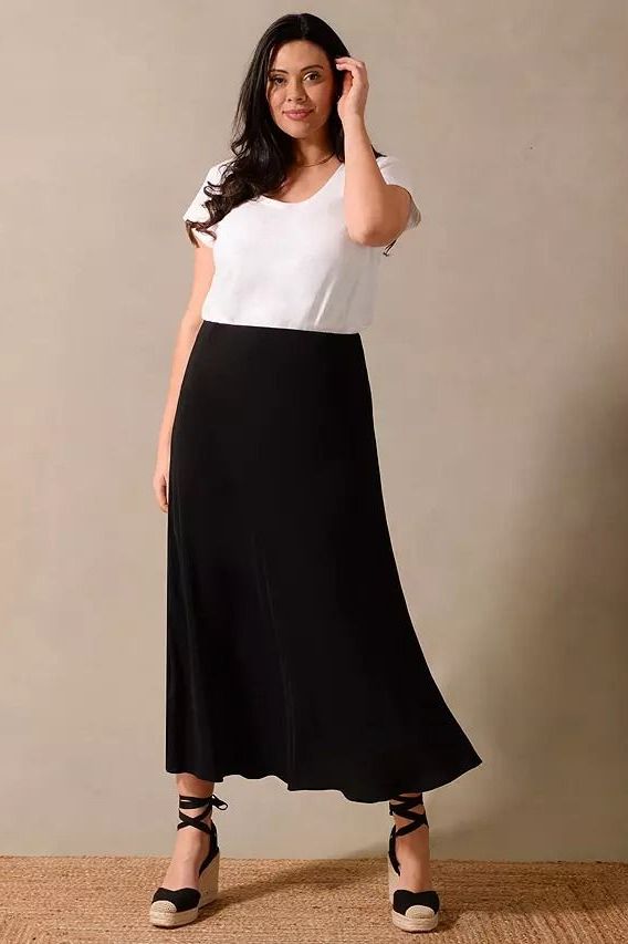 A-line Cotton Midi Skirt - Our Second Nature