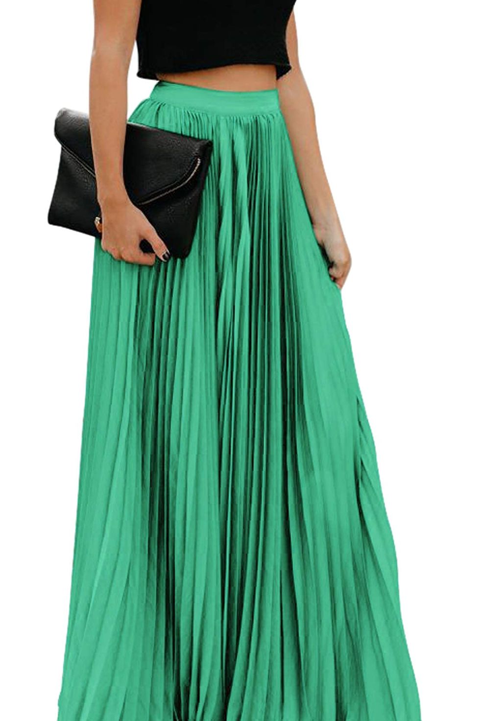 Emerald Green Floral Print Skirt - Satin Skirt - Maxi Skirt - Lulus