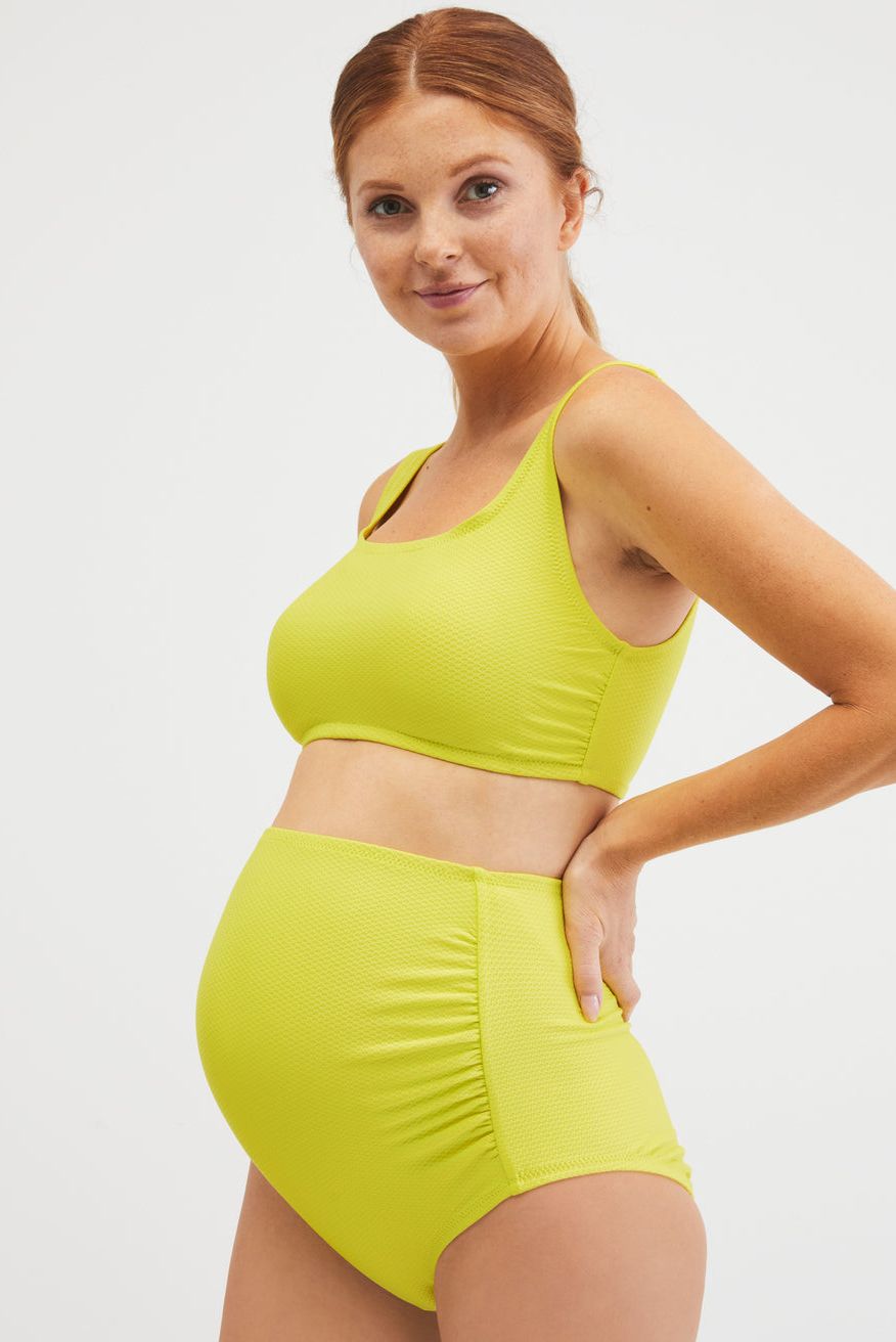 Maternity Swimsuit for Women, Halter Bathing Suit Two Piece Swimwear  Pregnancy Swim Tank Top with Boyshorts