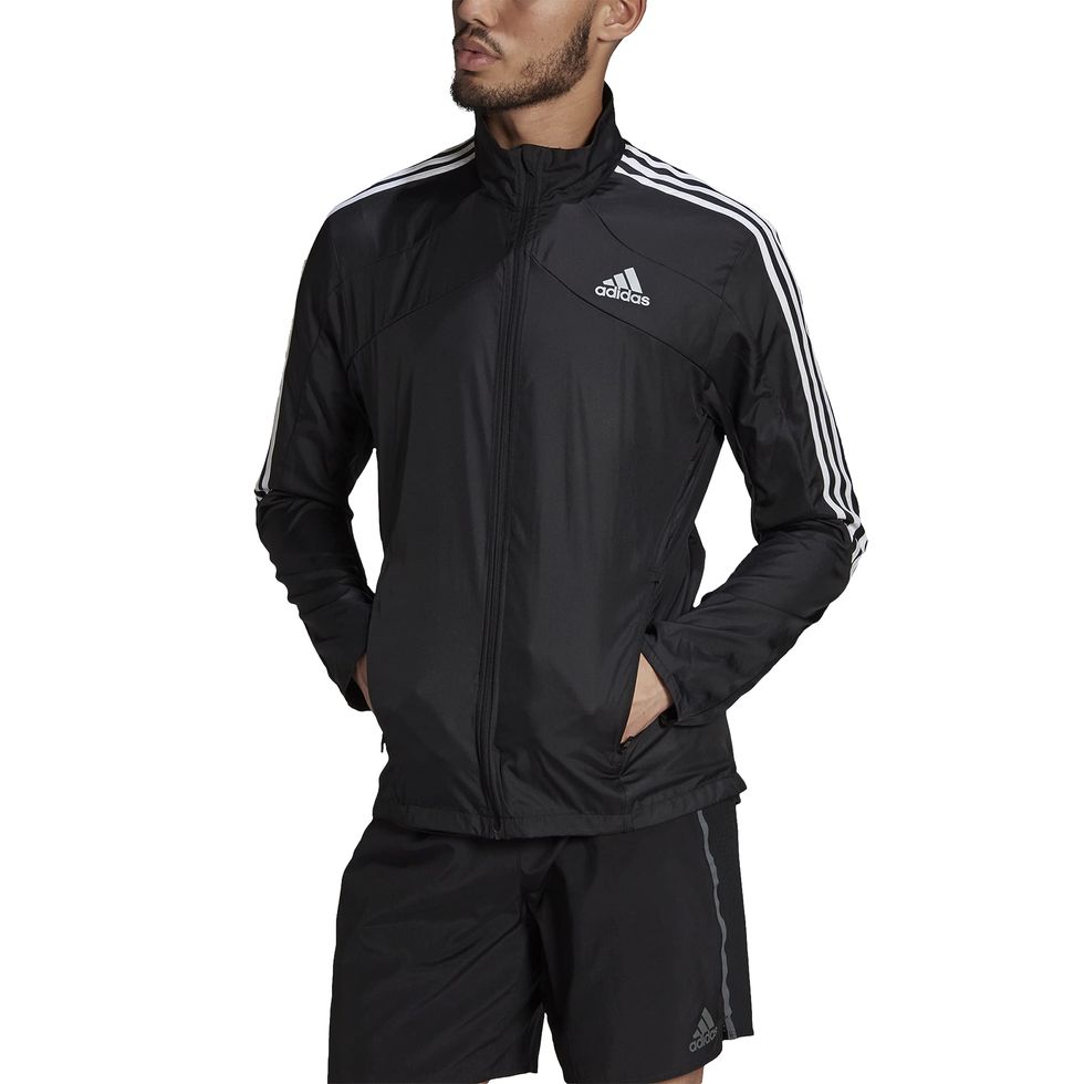Marathon Jacket 3-Stripes, Black/White, Small