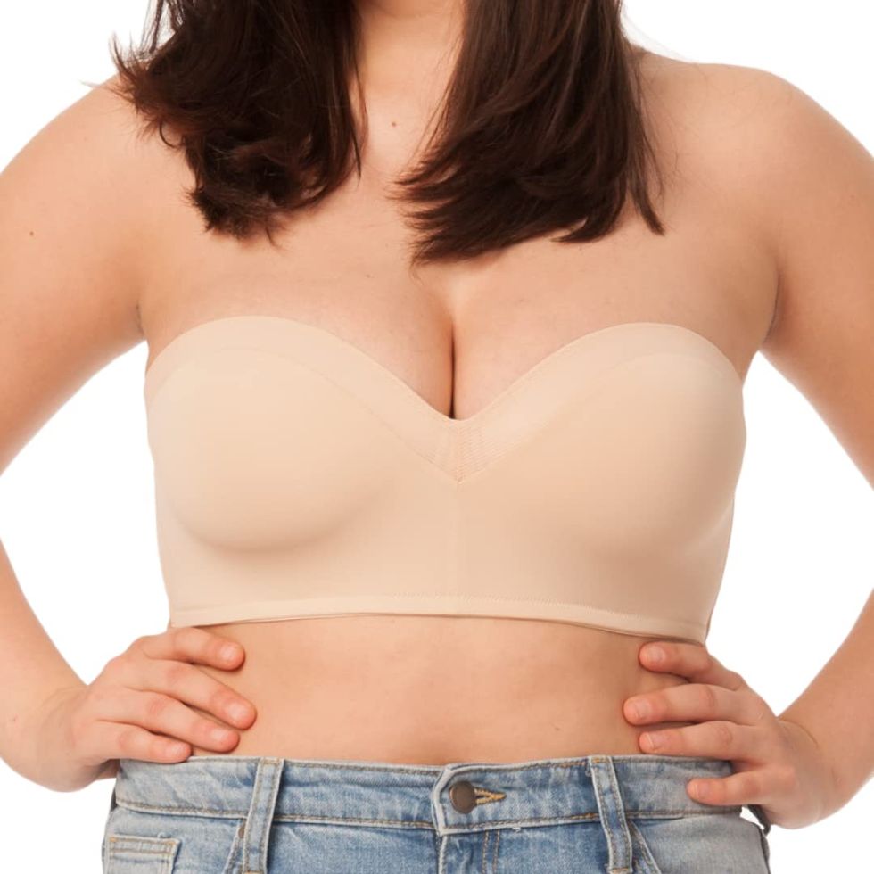Tube Top Strapless Underwear Women's Big Breasts Show Small Non