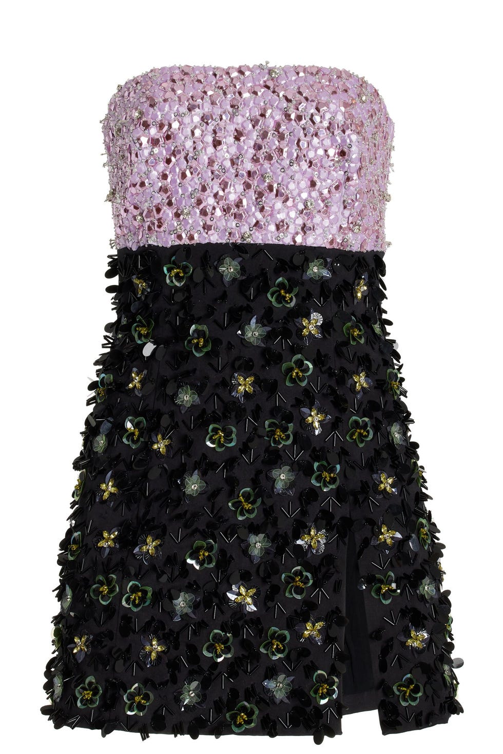 Embroidered Stretch-Cotton Satin Strapless Mini Dress Embroidered Stretch-Cotton Satin Strapless Mini Dress