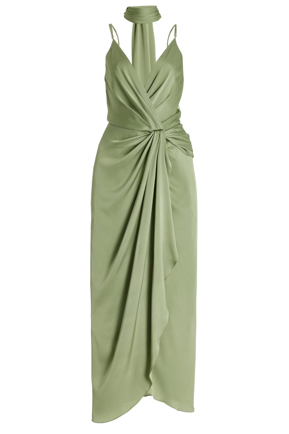 Tie-Neck Crepe Maxi Dress Tie-Neck Crepe Maxi Dress
