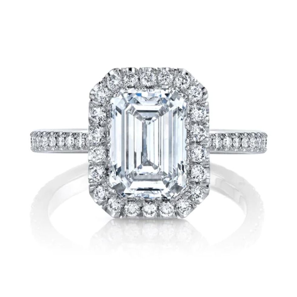 Angela Seamless Halo Lab Diamond Engagement Ring