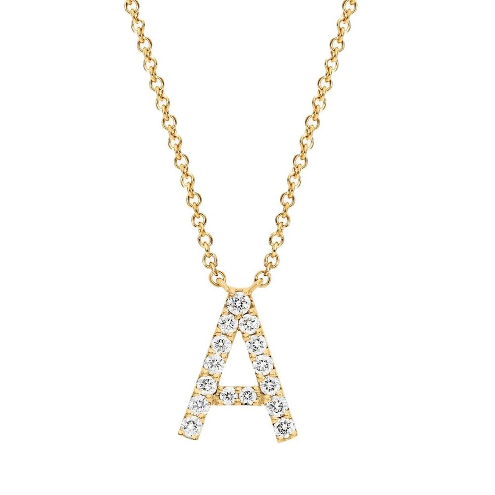 A Initial Lab Created Diamond Necklace