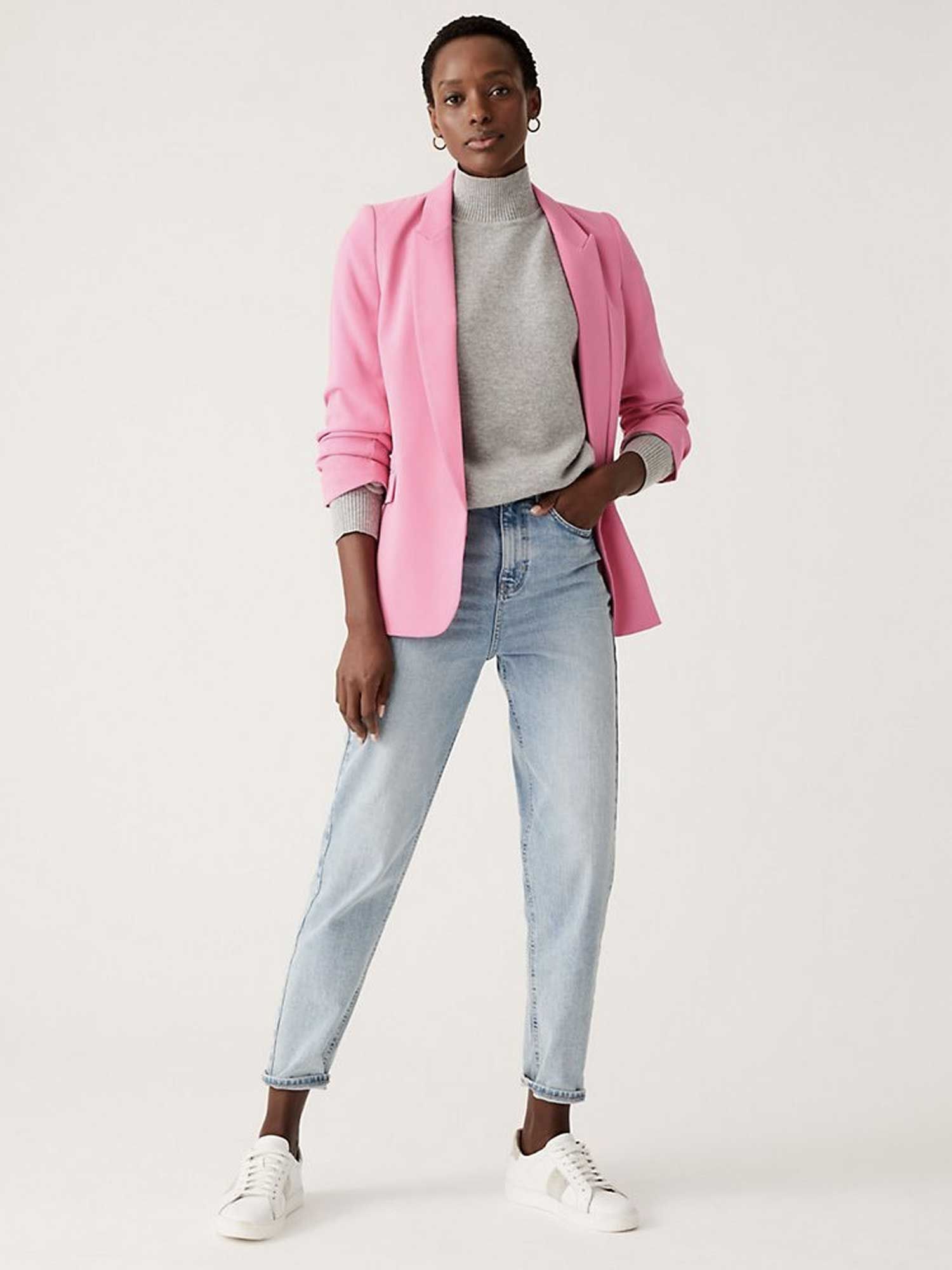 Grey and hot sale pink blazer