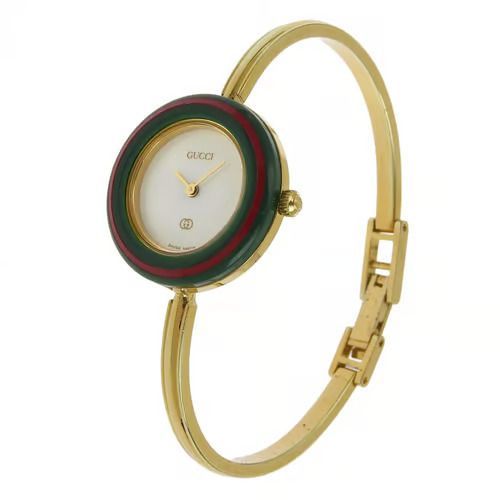 Gucci 2047L 20mm Watch Bangle Quartz Women's GG Logo Dial Gold working  Vintage | eBay