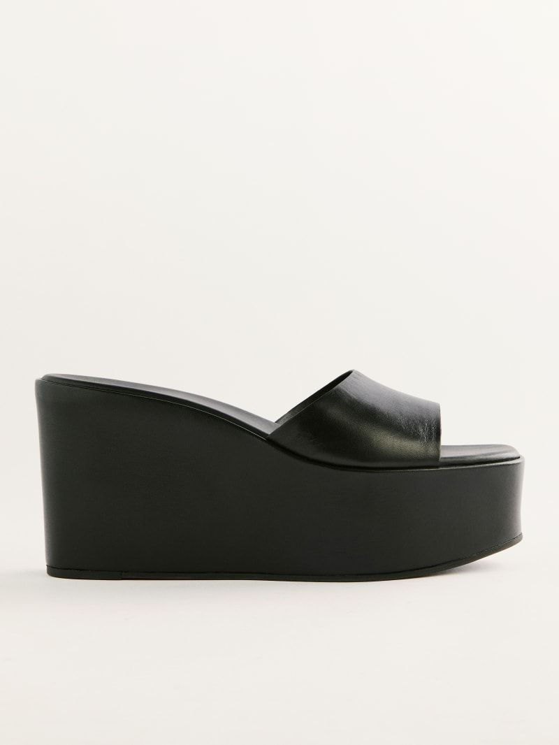 Platform wedge sale mules